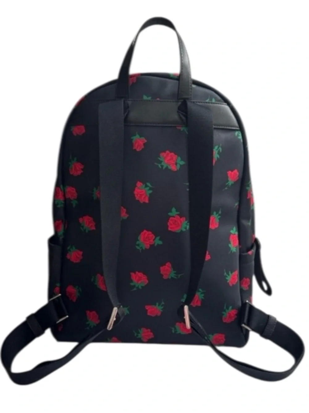 kate spade - Chelsea Med backpack with red rose print.